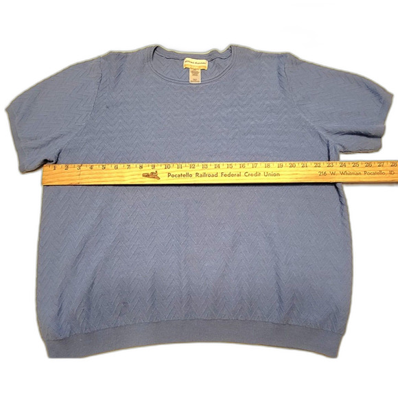 Blue Alfred Dunner crewneck sweater - Picture 5 of 6